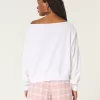Easy Off-the-Shoulder Terry Sweatshirt,Easy Off-the-Shoulder Terry Sweatshirt