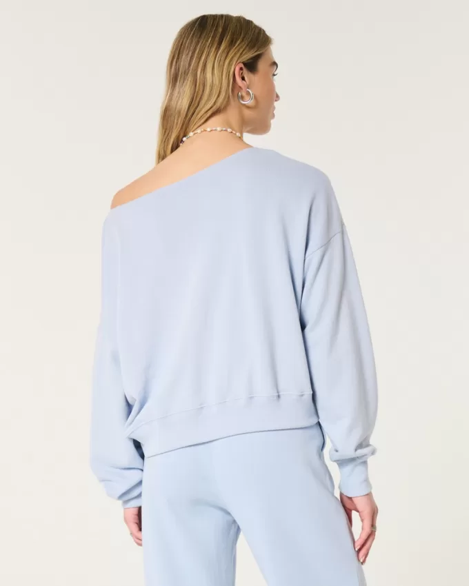 Easy Off-the-Shoulder Terry Sweatshirt,Easy Off-the-Shoulder Terry Sweatshirt Easy Off-the-Shoulder Terry Sweatshirt,Easy Off-the-Shoulder Terry Sweatshirt