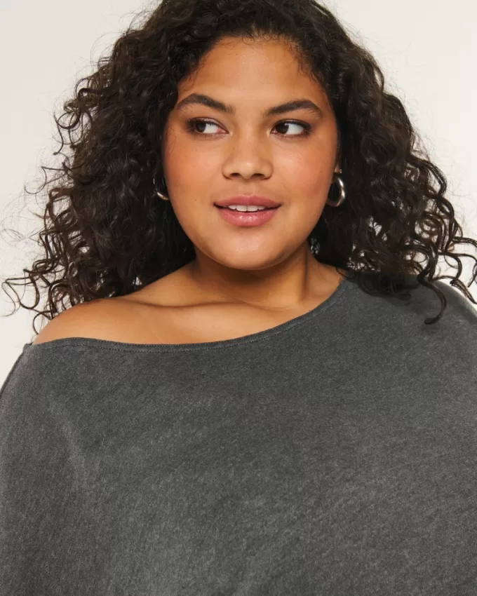 Easy Off-the-Shoulder Terry Sweatshirt,Easy Off-the-Shoulder Terry Sweatshirt Easy Off-the-Shoulder Terry Sweatshirt,Easy Off-the-Shoulder Terry Sweatshirt