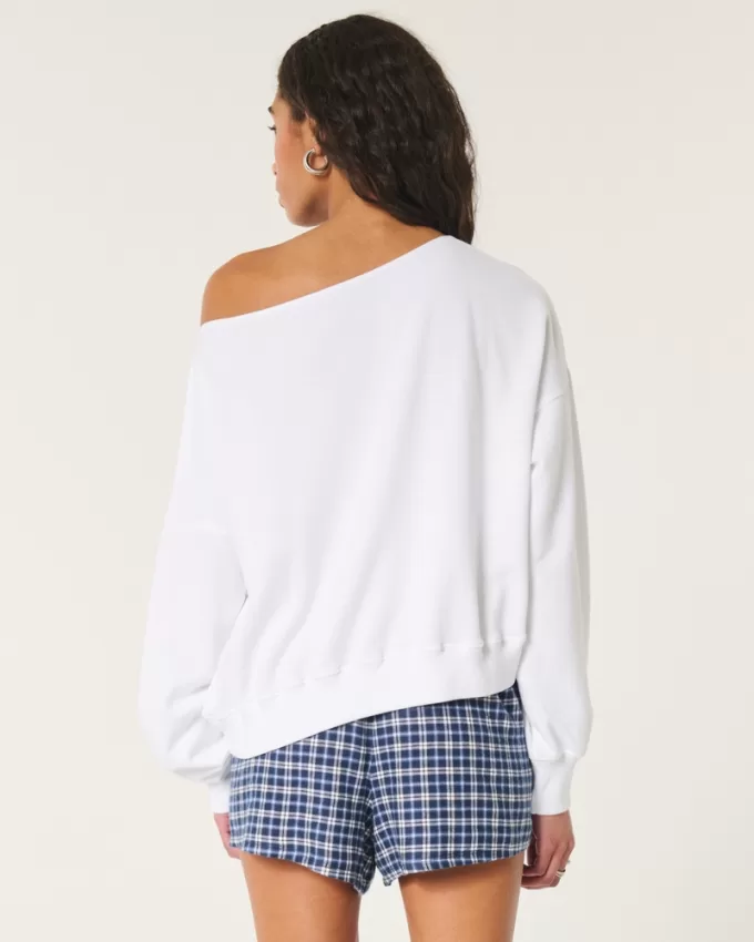 Easy Off-the-Shoulder Terry Sweatshirt,Easy Off-the-Shoulder Terry Sweatshirt Easy Off-the-Shoulder Terry Sweatshirt,Easy Off-the-Shoulder Terry Sweatshirt