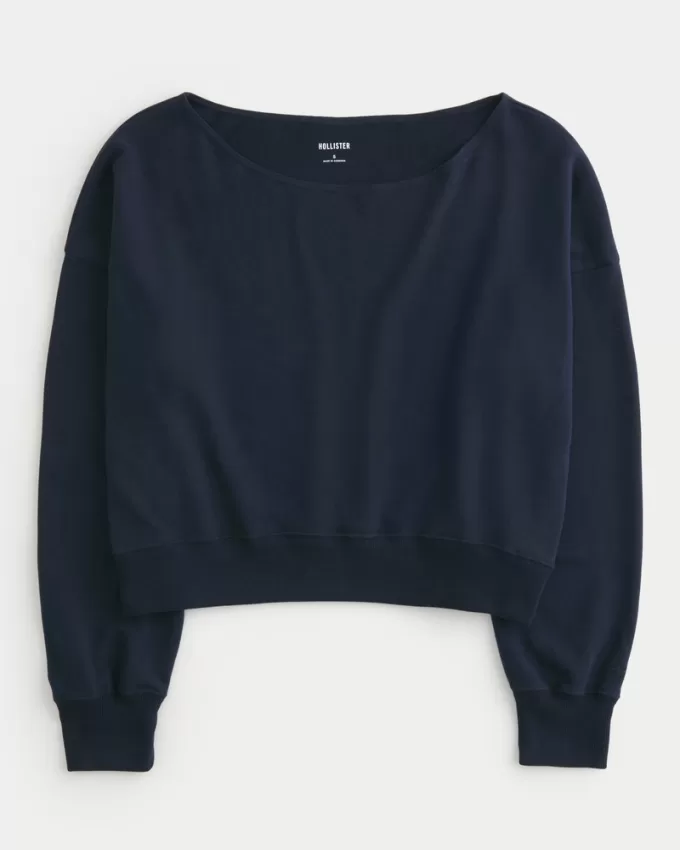 Easy Off-the-Shoulder Terry Sweatshirt,Easy Off-the-Shoulder Terry Sweatshirt Easy Off-the-Shoulder Terry Sweatshirt,Easy Off-the-Shoulder Terry Sweatshirt