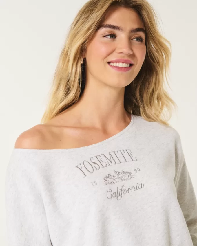 Easy Off-the-Shoulder Yosemite California Graphic Sweatshirt,Easy Off-the-Shoulder Yosemite California Graphic Sweatshirt Easy Off-the-Shoulder Yosemite California Graphic Sweatshirt,Easy Off-the-Shoulder Yosemite California Graphic Sweatshirt