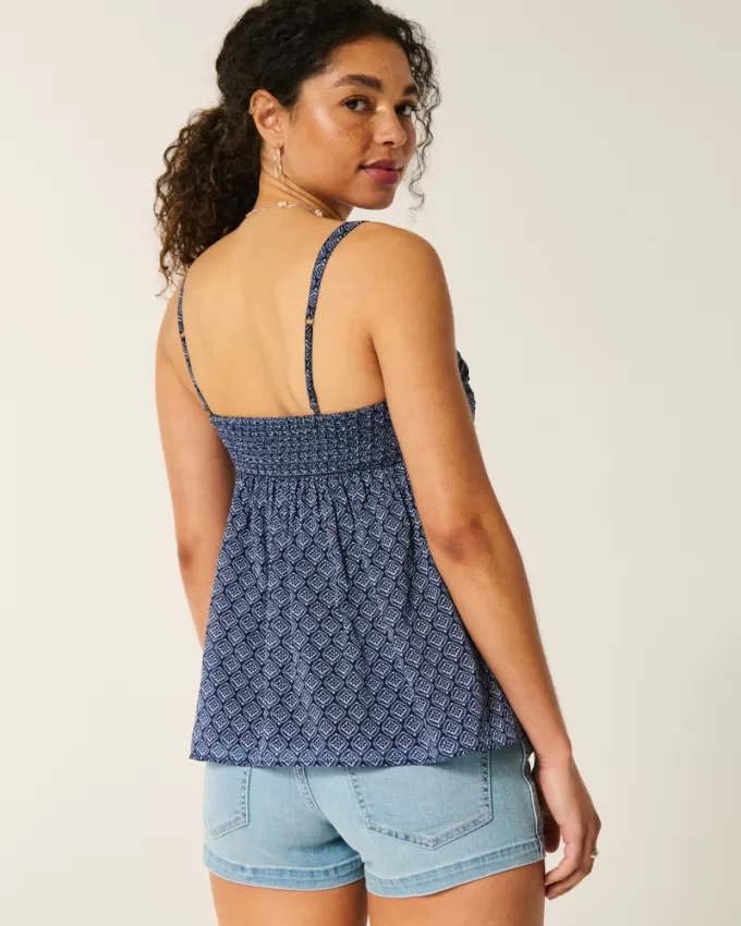 Easy Ruched Chiffon Babydoll Top,Easy Ruched Chiffon Babydoll Top