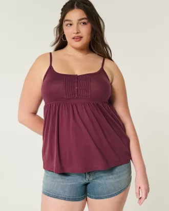 Easy Scoop Henley Babydoll Top,Easy Scoop Henley Babydoll Top