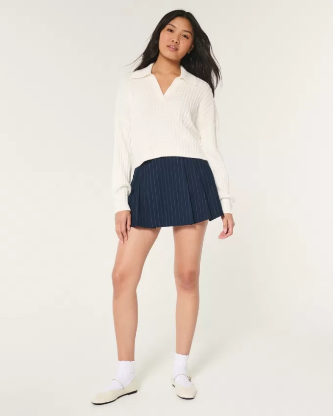 Easy Stitchy Polo Sweater,Easy Stitchy Polo Sweater Easy Stitchy Polo Sweater,Easy Stitchy Polo Sweater