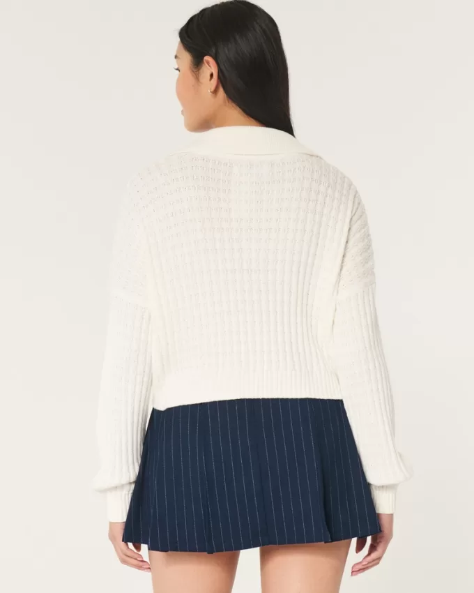 Easy Stitchy Polo Sweater,Easy Stitchy Polo Sweater Easy Stitchy Polo Sweater,Easy Stitchy Polo Sweater