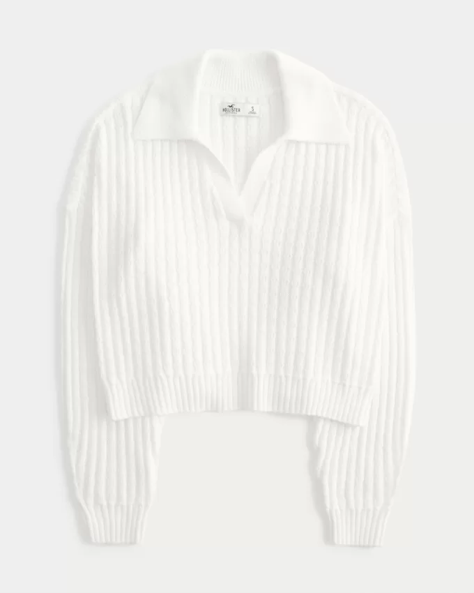 Easy Stitchy Polo Sweater,Easy Stitchy Polo Sweater Easy Stitchy Polo Sweater,Easy Stitchy Polo Sweater