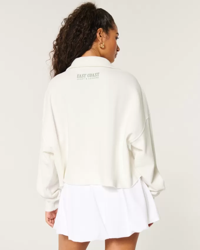 Easy Tennis Graphic Half-Zip Cutoff Sweatshirt,Easy Tennis Graphic Half-Zip Cutoff Sweatshirt Easy Tennis Graphic Half-Zip Cutoff Sweatshirt,Easy Tennis Graphic Half-Zip Cutoff Sweatshirt