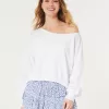 Easy Terry Off-the-Shoulder Sweatshirt,Easy Terry Off-the-Shoulder Sweatshirt Easy Terry Off-the-Shoulder Sweatshirt,Easy Terry Off-the-Shoulder Sweatshirt
