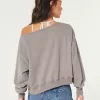 Easy Terry Off-the-Shoulder Sweatshirt,Easy Terry Off-the-Shoulder Sweatshirt Easy Terry Off-the-Shoulder Sweatshirt,Easy Terry Off-the-Shoulder Sweatshirt