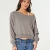 Easy Terry Off-the-Shoulder Sweatshirt,Easy Terry Off-the-Shoulder Sweatshirt Easy Terry Off-the-Shoulder Sweatshirt,Easy Terry Off-the-Shoulder Sweatshirt