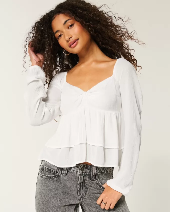 Easy Twist Bust Babydoll Top,Easy Twist Bust Babydoll Top