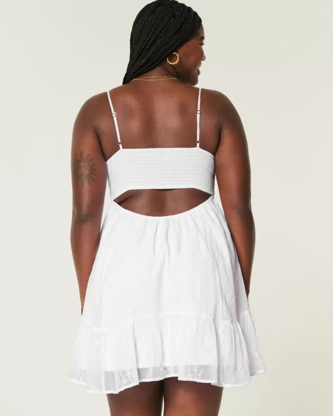 Embroidered Asymmetrical Hem Mini Dress,Embroidered Asymmetrical Hem Mini Dress Embroidered Asymmetrical Hem Mini Dress,Embroidered Asymmetrical Hem Mini Dress