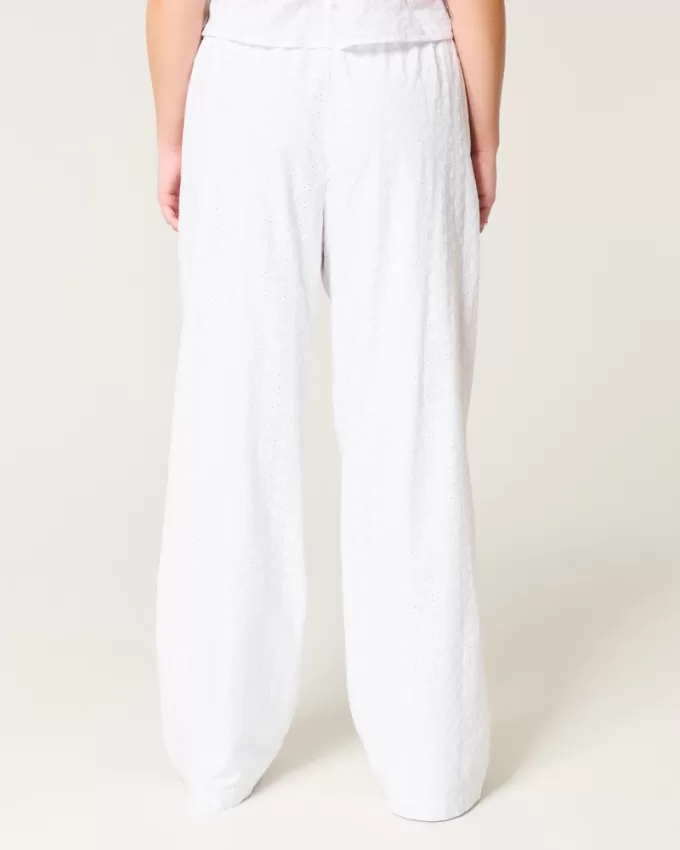 Eyelet Pull-On Baggy Pants,Eyelet Pull-On Baggy Pants Eyelet Pull-On Baggy Pants,Eyelet Pull-On Baggy Pants