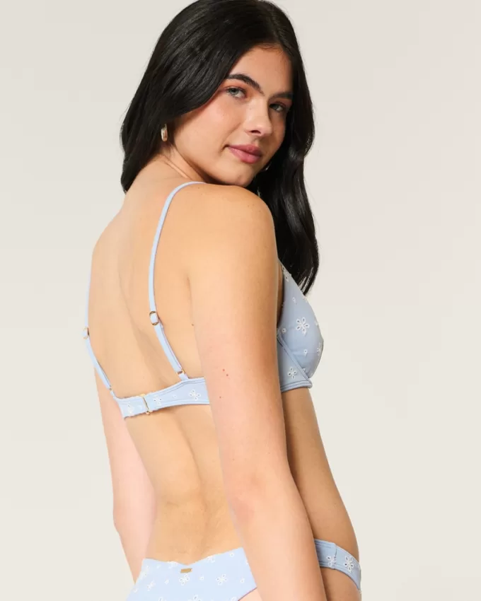 Eyelet Underwire Bikini Top,Eyelet Underwire Bikini Top