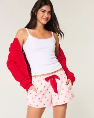 Flannel Tie Shorts,Flannel Tie Shorts