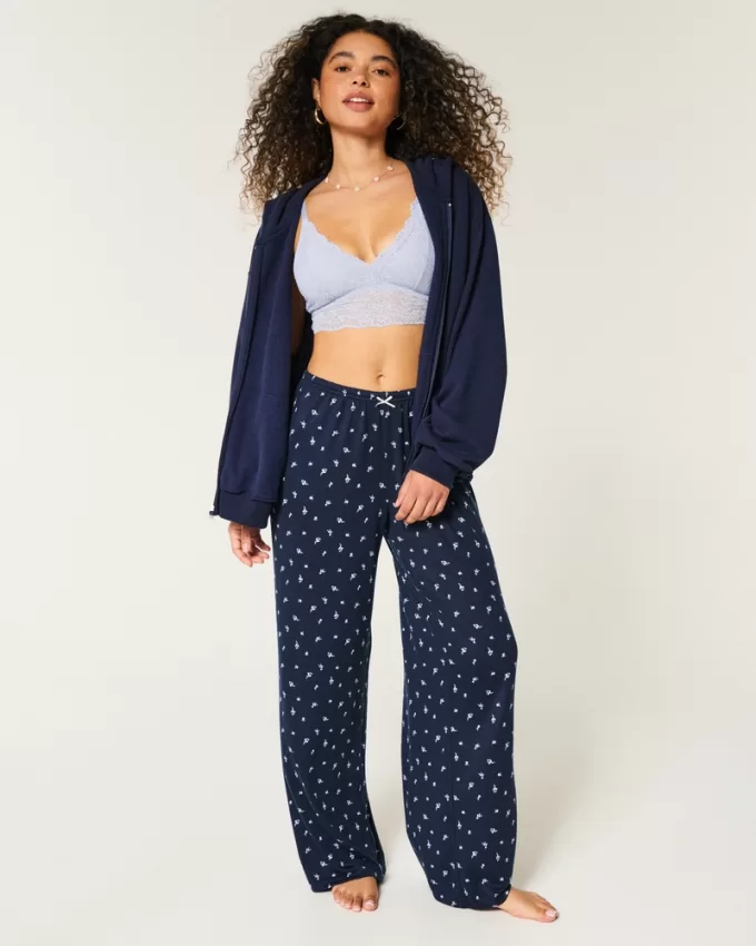 Floral Pattern Pajama Pants,Floral Pattern Pajama Pants
