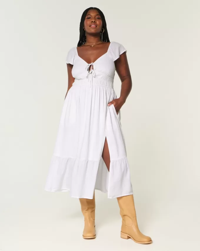 Flutter Sleeve Double-Tie Midi Dress,Flutter Sleeve Double-Tie Midi Dress Flutter Sleeve Double-Tie Midi Dress,Flutter Sleeve Double-Tie Midi Dress