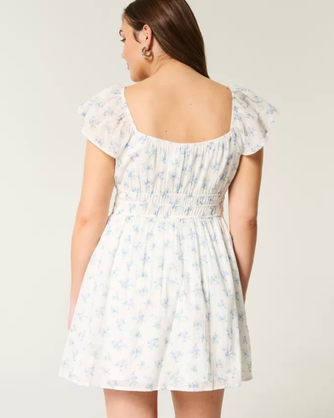 Flutter Sleeve Double-Tie Skort Dress,Flutter Sleeve Double-Tie Skort Dress Flutter Sleeve Double-Tie Skort Dress,Flutter Sleeve Double-Tie Skort Dress