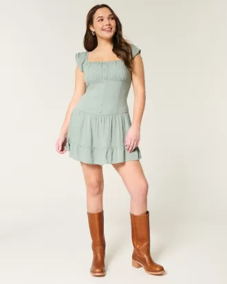 Flutter Sleeve Skort Dress,Flutter Sleeve Skort Dress