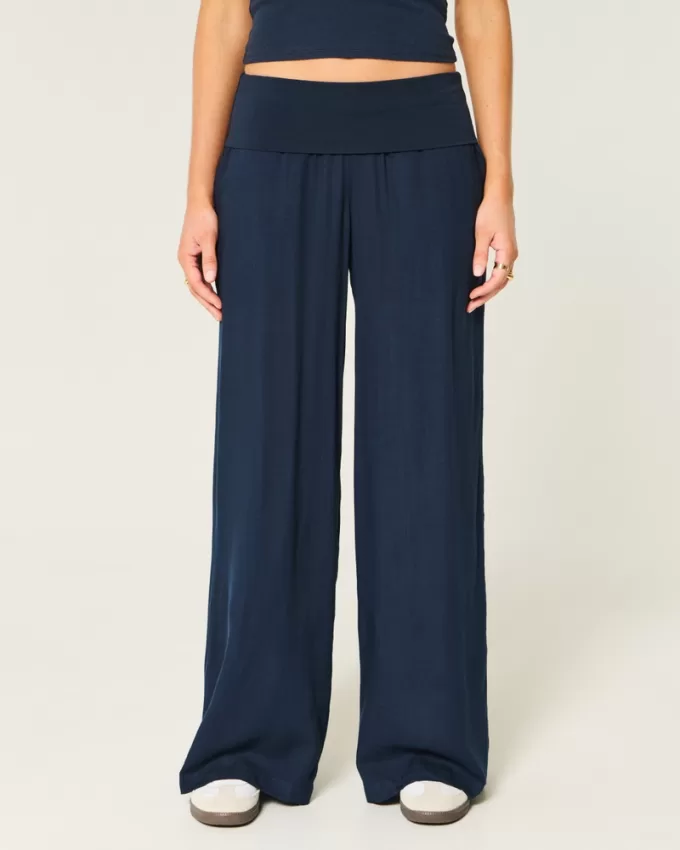 Foldover Waist Super Baggy Pants,Foldover Waist Super Baggy Pants Foldover Waist Super Baggy Pants,Foldover Waist Super Baggy Pants