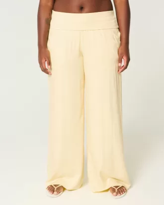 Foldover Waist Super Baggy Pants,Foldover Waist Super Baggy Pants