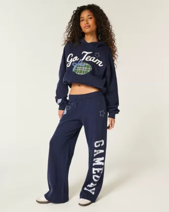Gameday Graphic Wide-Leg Sweatpants,Gameday Graphic Wide-Leg Sweatpants Gameday Graphic Wide-Leg Sweatpants,Gameday Graphic Wide-Leg Sweatpants