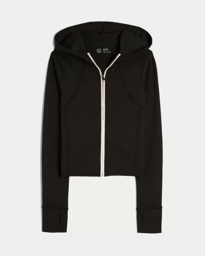Gilly Hicks Active Recharge Hooded Crop Zip-Up Top,Gilly Hicks Active Recharge Hooded Crop Zip-Up Top Gilly Hicks Active Recharge Hooded Crop Zip-Up Top,Gilly Hicks Active Recharge Hooded Crop Zip-Up Top