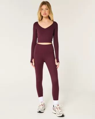 Gilly Hicks Active Recharge Long-Sleeve Plunge Top,Gilly Hicks Active Recharge Long-Sleeve Plunge Top Gilly Hicks Active Recharge Long-Sleeve Plunge Top,Gilly Hicks Active Recharge Long-Sleeve Plunge Top