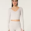 Gilly Hicks Active Recharge Long-Sleeve Plunge Top,Gilly Hicks Active Recharge Long-Sleeve Plunge Top Gilly Hicks Active Recharge Long-Sleeve Plunge Top,Gilly Hicks Active Recharge Long-Sleeve Plunge Top