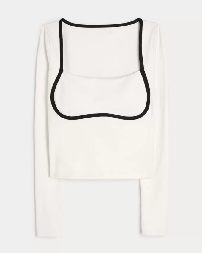 Gilly Hicks Active Recharge Under-Bust Long-Sleeve Top,Gilly Hicks Active Recharge Under-Bust Long-Sleeve Top