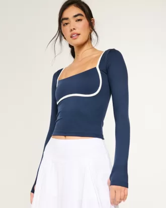 Gilly Hicks Active Recharge Under-Bust Long-Sleeve Top,Gilly Hicks Active Recharge Under-Bust Long-Sleeve Top Gilly Hicks Active Recharge Under-Bust Long-Sleeve Top,Gilly Hicks Active Recharge Under-Bust Long-Sleeve Top