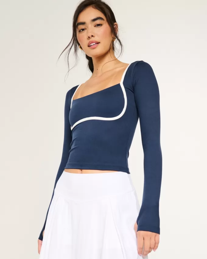 Gilly Hicks Active Recharge Under-Bust Long-Sleeve Top,Gilly Hicks Active Recharge Under-Bust Long-Sleeve Top Gilly Hicks Active Recharge Under-Bust Long-Sleeve Top,Gilly Hicks Active Recharge Under-Bust Long-Sleeve Top