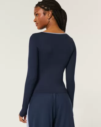 Gilly Hicks Active Tipped Wrap Top,Gilly Hicks Active Tipped Wrap Top Gilly Hicks Active Tipped Wrap Top,Gilly Hicks Active Tipped Wrap Top