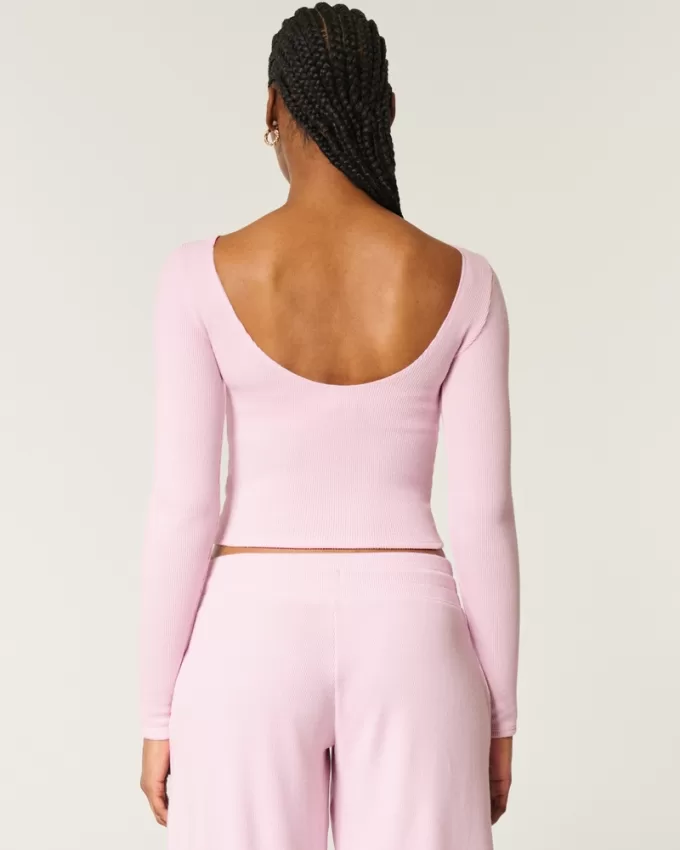 Gilly Hicks Cozy Waffle Boat-Neck Top,Gilly Hicks Cozy Waffle Boat-Neck Top Gilly Hicks Cozy Waffle Boat-Neck Top,Gilly Hicks Cozy Waffle Boat-Neck Top