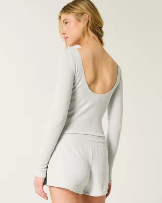 Gilly Hicks Cozy Waffle Boat-Neck Top,Gilly Hicks Cozy Waffle Boat-Neck Top Gilly Hicks Cozy Waffle Boat-Neck Top,Gilly Hicks Cozy Waffle Boat-Neck Top