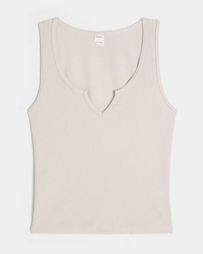 Gilly Hicks Cozy Waffle Notch-Neck Tank,Gilly Hicks Cozy Waffle Notch-Neck Tank Gilly Hicks Cozy Waffle Notch-Neck Tank,Gilly Hicks Cozy Waffle Notch-Neck Tank