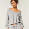 Gilly Hicks Cozy Waffle Off-the-Shoulder V-Neck Top,Gilly Hicks Cozy Waffle Off-the-Shoulder V-Neck Top Gilly Hicks Cozy Waffle Off-the-Shoulder V-Neck Top,Gilly Hicks Cozy Waffle Off-the-Shoulder V-Neck Top