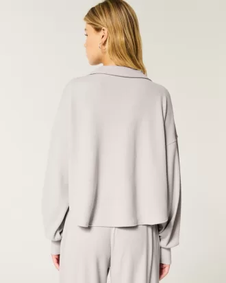 Gilly Hicks Cozy Waffle Quarter-Zip Top,Gilly Hicks Cozy Waffle Quarter-Zip Top Gilly Hicks Cozy Waffle Quarter-Zip Top,Gilly Hicks Cozy Waffle Quarter-Zip Top