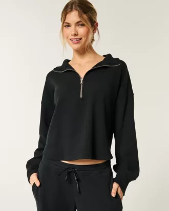 Gilly Hicks Cozy Waffle Quarter-Zip Top,Gilly Hicks Cozy Waffle Quarter-Zip Top Gilly Hicks Cozy Waffle Quarter-Zip Top,Gilly Hicks Cozy Waffle Quarter-Zip Top