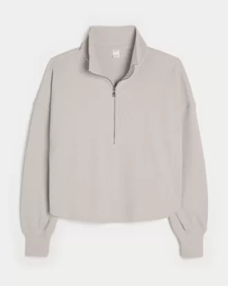 Gilly Hicks Cozy Waffle Quarter-Zip Top,Gilly Hicks Cozy Waffle Quarter-Zip Top Gilly Hicks Cozy Waffle Quarter-Zip Top,Gilly Hicks Cozy Waffle Quarter-Zip Top