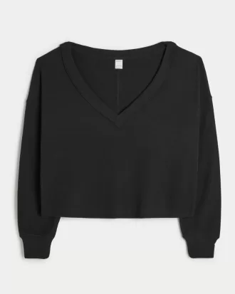 Gilly Hicks Off-the-Shoulder V-Neck Waffle Top,Gilly Hicks Off-the-Shoulder V-Neck Waffle Top Gilly Hicks Off-the-Shoulder V-Neck Waffle Top,Gilly Hicks Off-the-Shoulder V-Neck Waffle Top