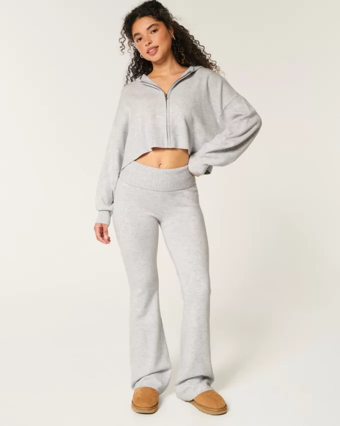 Gilly Hicks Sweater-Knit Foldover Waist Flare Pants,Gilly Hicks Sweater-Knit Foldover Waist Flare Pants Gilly Hicks Sweater-Knit Foldover Waist Flare Pants,Gilly Hicks Sweater-Knit Foldover Waist Flare Pants