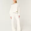 Gilly Hicks Sweater-Knit Foldover Waist Straight Pants,Gilly Hicks Sweater-Knit Foldover Waist Straight Pants