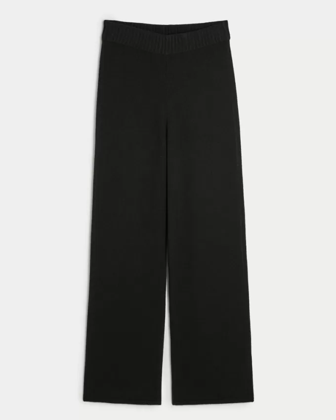 Gilly Hicks Sweater-Knit Straight Pants,Gilly Hicks Sweater-Knit Straight Pants