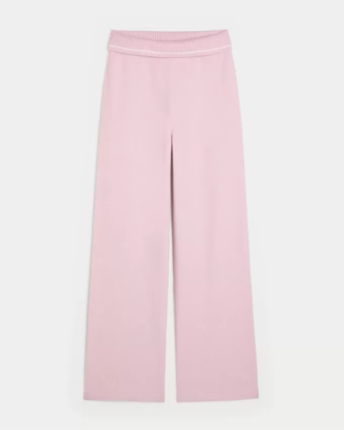 Gilly Hicks Sweater-Knit Straight Pants,Gilly Hicks Sweater-Knit Straight Pants