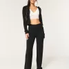 Gilly Hicks Sweater-Knit Straight Pants,Gilly Hicks Sweater-Knit Straight Pants