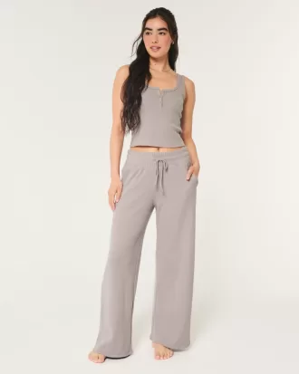 Gilly Hicks Waffle Wide-Leg Pants,Gilly Hicks Waffle Wide-Leg Pants Gilly Hicks Waffle Wide-Leg Pants,Gilly Hicks Waffle Wide-Leg Pants