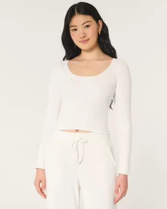 Gilly Hicks Waffle Wide-Neck Top,Gilly Hicks Waffle Wide-Neck Top Gilly Hicks Waffle Wide-Neck Top,Gilly Hicks Waffle Wide-Neck Top