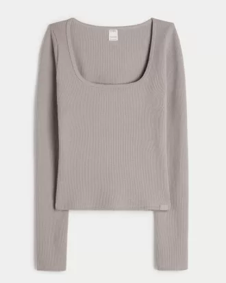 Gilly Hicks Waffle Wide-Neck Top,Gilly Hicks Waffle Wide-Neck Top Gilly Hicks Waffle Wide-Neck Top,Gilly Hicks Waffle Wide-Neck Top